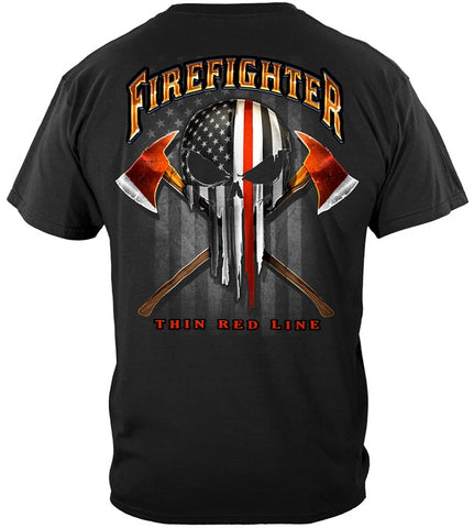 American Pride Firefighter Skull of Freedom T-Shirt- FREE Shipping!