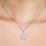 Cat in Heart Necklace OP