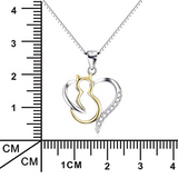 Cat in Heart Necklace OP