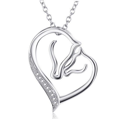 Double Horse Necklace