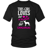 This Girls Loves Husband and Chihuahuas Shirt