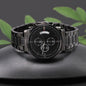 Customizable Black Chronograph Men's Watch - Add Your Message!