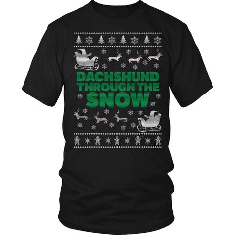 Dachshund Shirt - Dachshund Through The Snow