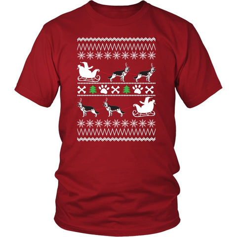 German Shepherd Shirt - German Shepherd Ugly Christmas Sweater Design