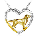 Golden Retriever Shirt - Golden Retriever Heart Necklace
