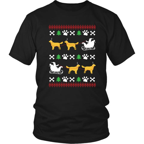 Golden Retriever Shirt - Golden Retriever Ugly Christmas Sweater Design