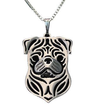 Pug Shirt - Pug Face Necklace