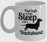 Feel Safe Sleep with a Dachshund 11oz Mug