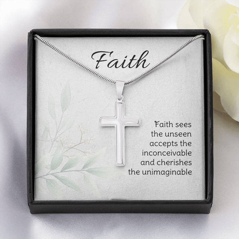 Faith Sees The Unseen Cross Necklace