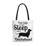 Dachshund Feel Safe at Night Tote Bag - Free Shipping