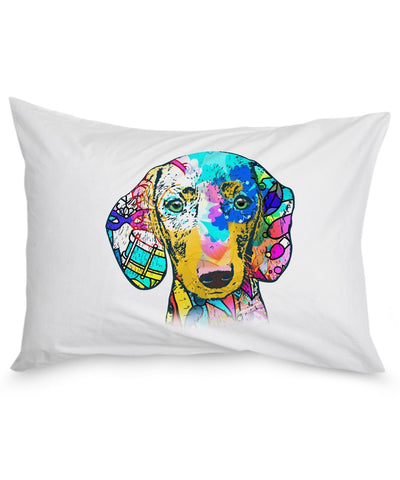Dachshund Shirt - Colorful Dachshund Pillowcase