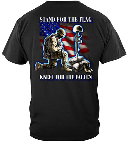 Stand For The Flag Kneel For The Fallen T-Shirt- FREE Shipping!