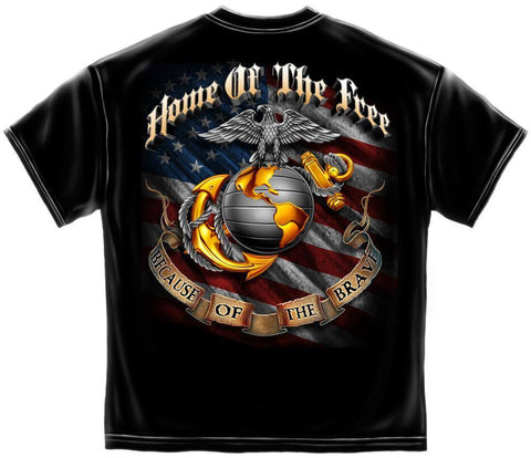 Military Shirt - Home Of The Free Marines